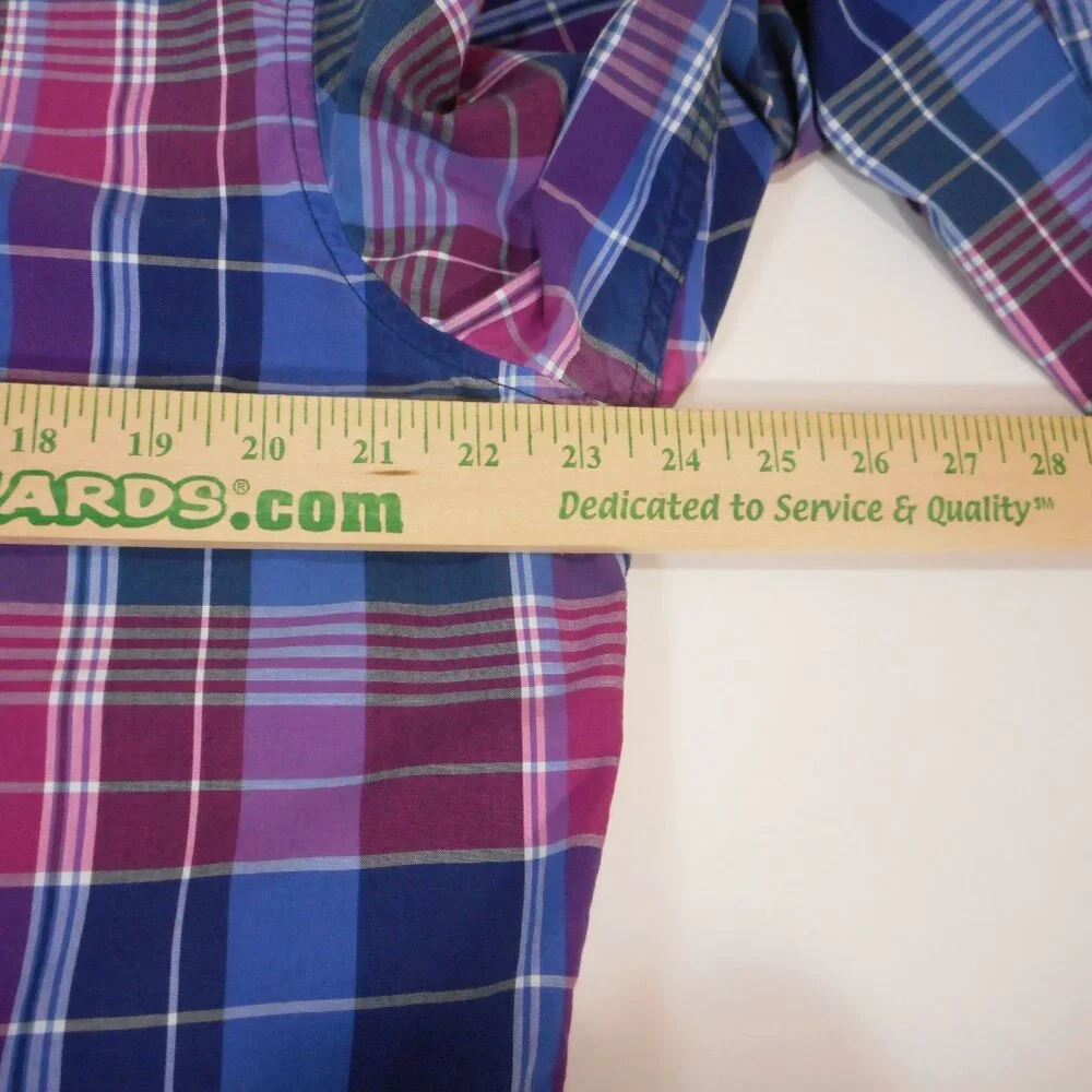 Banana Republic Men's Size L Camden Fit Custom 078 Wash Shirt Button-up Plaid